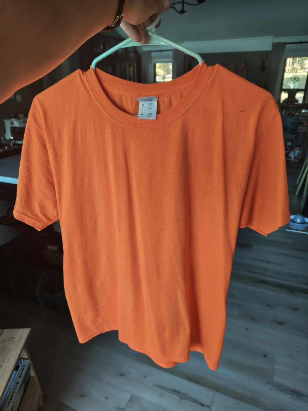 Fruit of the Loom Men's Orange Short Sleeve Crew Tee